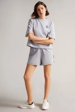 Ted Baker Debrie Mid-Grey Raw Cut Active Top -TED BAKER Sales Store unnamed file 2406