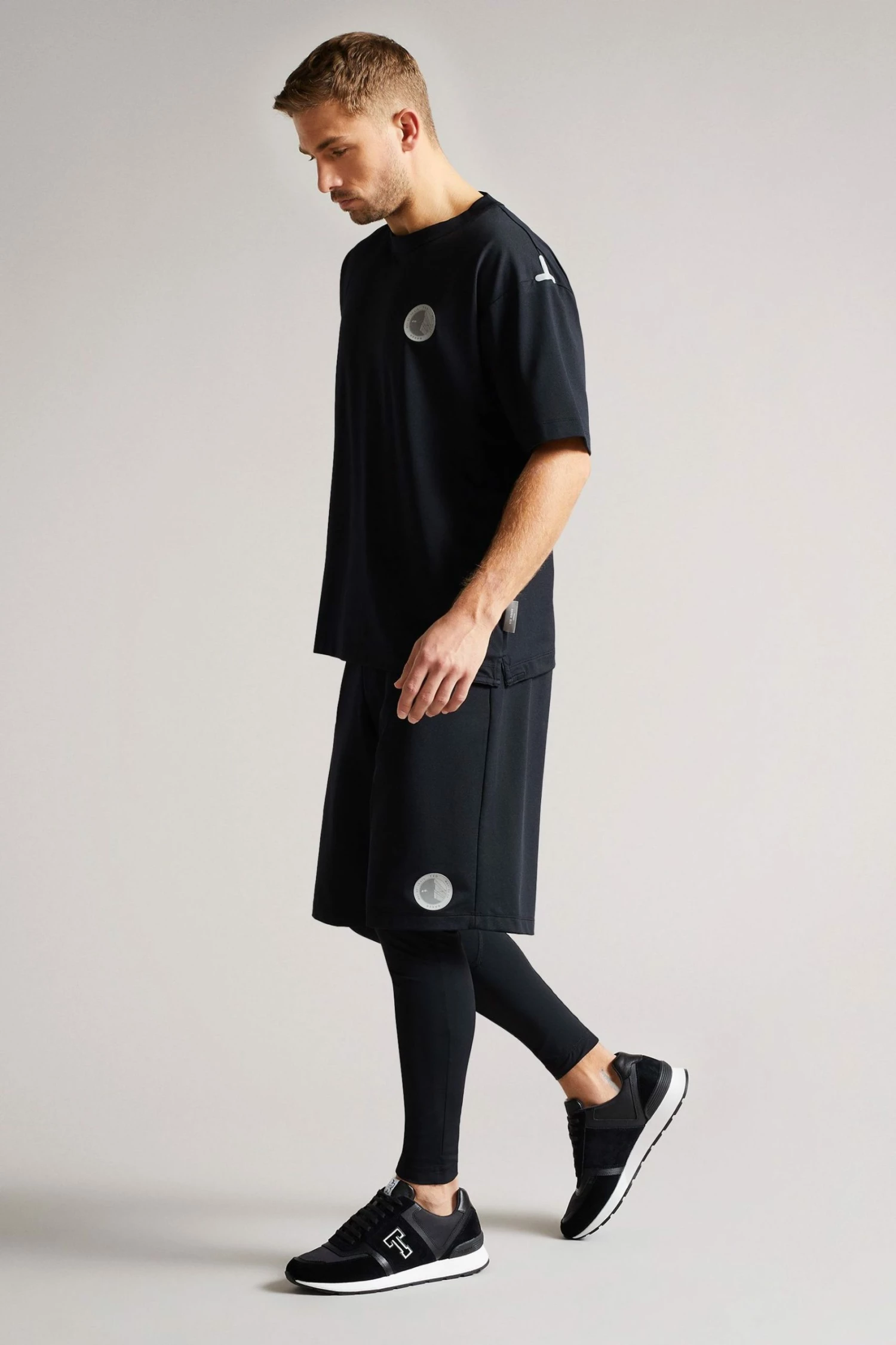 Ted Baker Black Active Relaxed Quick Dry T-Shirt 3 Ted Baker Black Active Relaxed Quick Dry T-Shirt