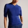 Ted Baker Blue Ruched Front Top 2 Ted Baker Blue Ruched Front Top -TED BAKER Sales Store unnamed file 2457
