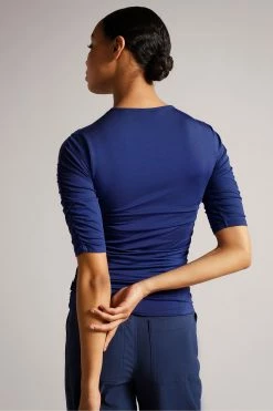 Ted Baker Blue Ruched Front Top -TED BAKER Sales Store unnamed file 2458