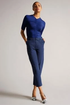 Ted Baker Blue Ruched Front Top -TED BAKER Sales Store unnamed file 2460