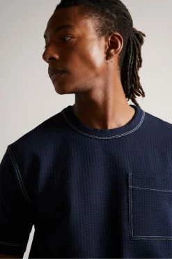 Ted Baker Artizan Navy Blue Short Sleeve Textured T-Shirt 11 Ted Baker Artizan Navy Blue Short Sleeve Textured T-Shirt -TED BAKER Sales Store unnamed file 2487