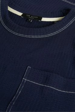 Ted Baker Artizan Navy Blue Short Sleeve Textured T-Shirt 12 Ted Baker Artizan Navy Blue Short Sleeve Textured T-Shirt -TED BAKER Sales Store unnamed file 2488