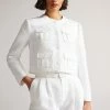 Ted Baker White Alera Cropped Boxy Jacket With Cargo Styling -TED BAKER Sales Store unnamed file 2509