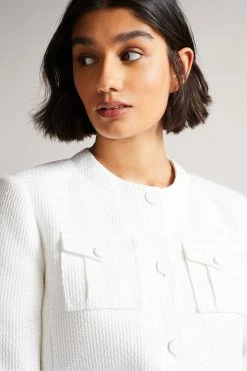 Ted Baker White Alera Cropped Boxy Jacket With Cargo Styling -TED BAKER Sales Store unnamed file 2512