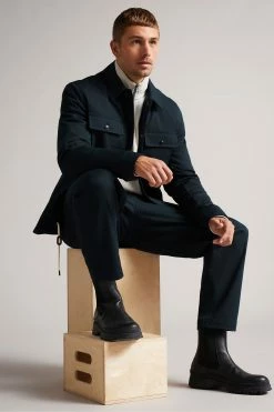 Ted Baker Roster Blue Cavalry Twill Wadded Jacket -TED BAKER Sales Store unnamed file 2518