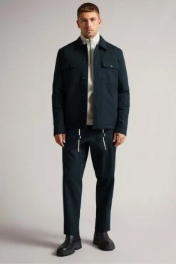 Ted Baker Roster Blue Cavalry Twill Wadded Jacket -TED BAKER Sales Store unnamed file 2521