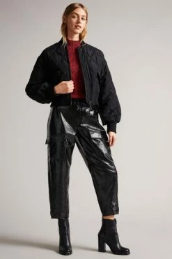 Ted Baker Black Aelexis Onion Quilted Bomber Jacket -TED BAKER Sales Store unnamed file 2527