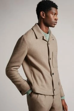 Ted Baker Bower Tan Brown Heavyweight Wool Jacket -TED BAKER Sales Store unnamed file 2539