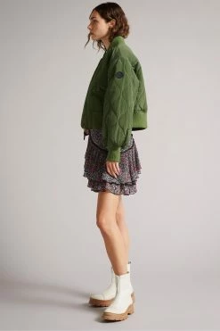 Ted Baker Green Aelexis Onion Quilted Bomber Jacket -TED BAKER Sales Store unnamed file 2542