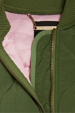Ted Baker Green Aelexis Onion Quilted Bomber Jacket -TED BAKER Sales Store unnamed file 2543