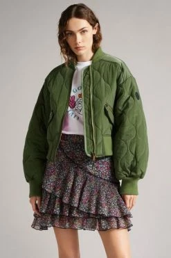 Ted Baker Green Aelexis Onion Quilted Bomber Jacket -TED BAKER Sales Store unnamed file 2544