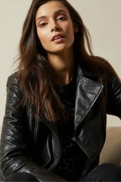 Ted Baker Black Idda Zip Biker Jacket -TED BAKER Sales Store unnamed file 2547