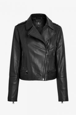 Ted Baker Black Idda Zip Biker Jacket -TED BAKER Sales Store unnamed file 2551