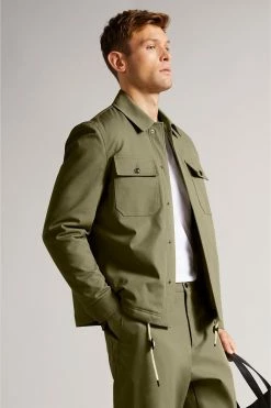 Ted Baker Pl-Green Roster Cavalry Twill Wadded Jacket
