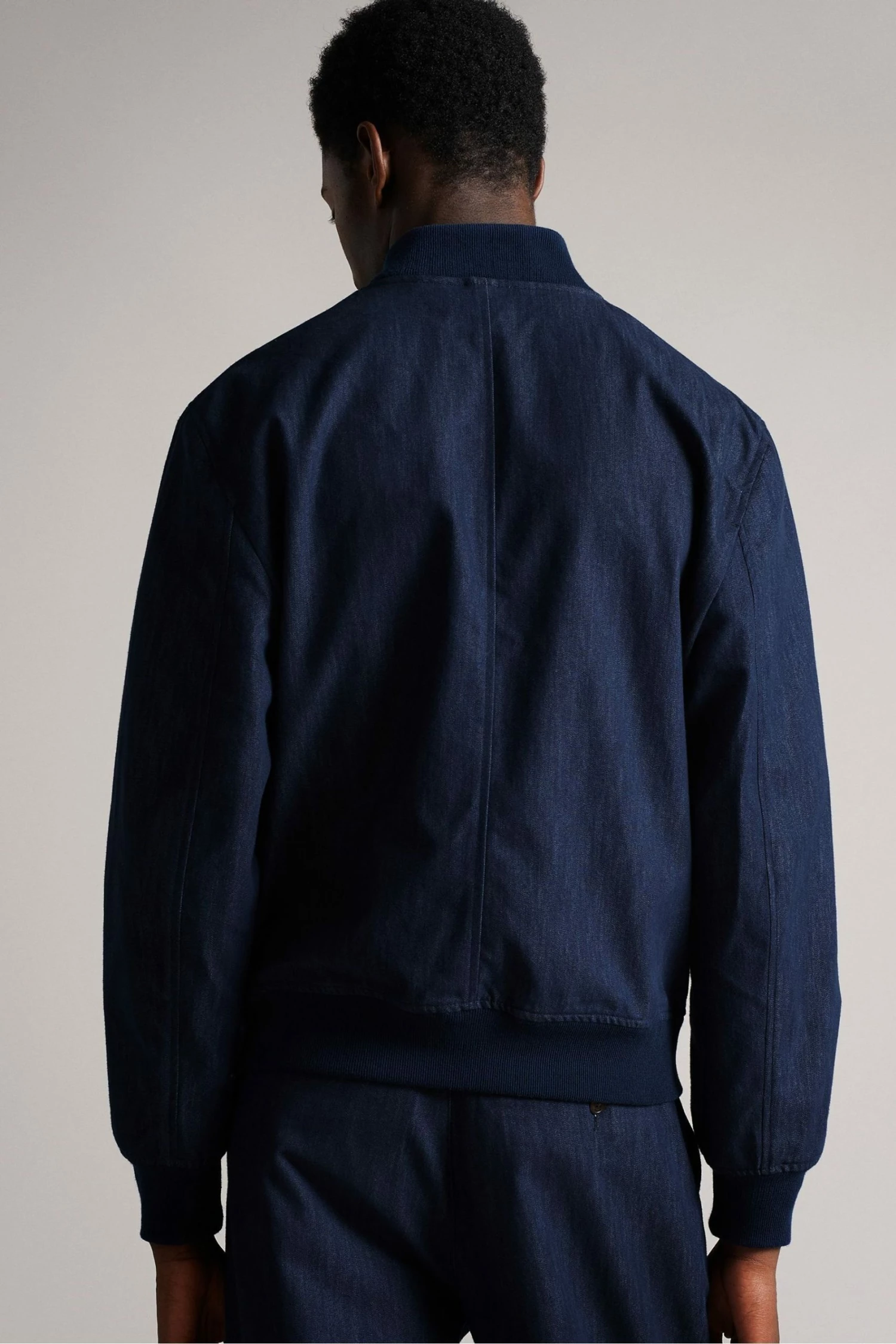 Ted Baker Conham Blue Denim Look Bomber Jacket 4 Ted Baker Conham Blue Denim Look Bomber Jacket - Image 2