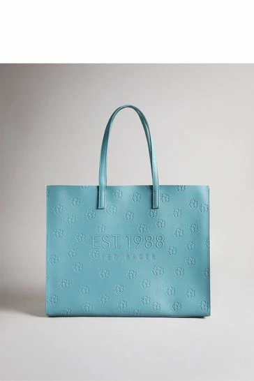 Ted Baker Blue Luelcon Ew Debossed Floral Icon Bag 5 Ted Baker Blue Luelcon Ew Debossed Floral Icon Bag - Image 3