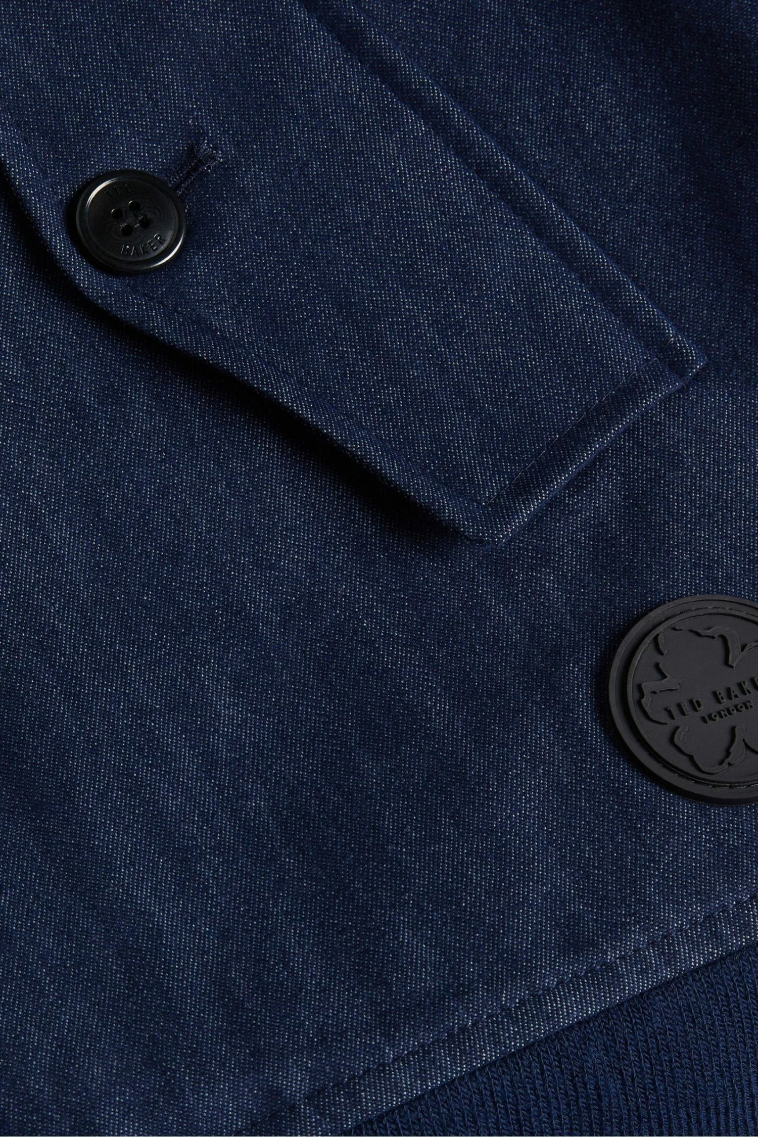 Ted Baker Conham Blue Denim Look Bomber Jacket 6 Ted Baker Conham Blue Denim Look Bomber Jacket - Image 4