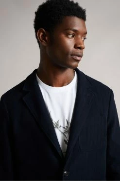 Ted Baker Efford Navy Herringbone Moleskin Jacket -TED BAKER Sales Store unnamed file 2570