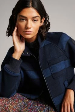 Ted Baker Leinora Blue Relaxed Fit Check Harrington Jacket 10 Ted Baker Leinora Blue Relaxed Fit Check Harrington Jacket -TED BAKER Sales Store unnamed file 2594