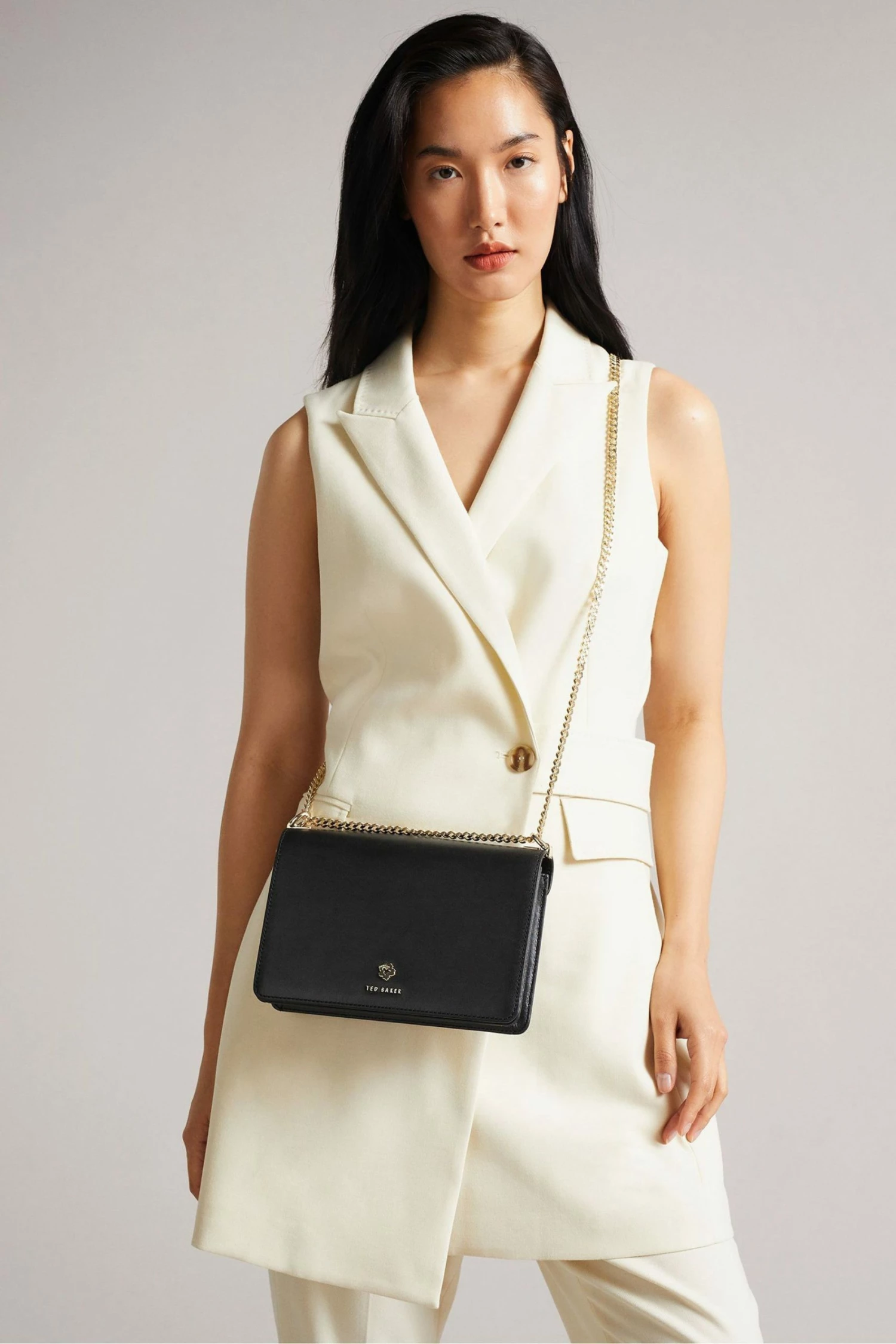 Ted Baker Black Jorjey Flower Eyelet Cross Body Bag 7 Ted Baker Black Jorjey Flower Eyelet Cross Body Bag - Image 5