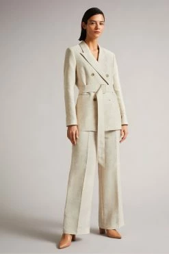 Ted Baker Darlon Ivory Relaxed Oversized Peak Lapel Blazer -TED BAKER Sales Store unnamed file 2600
