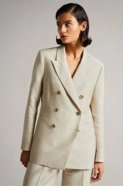 Ted Baker Darlon Ivory Relaxed Oversized Peak Lapel Blazer -TED BAKER Sales Store unnamed file 2603