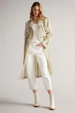 Best Seller 13 Ted Baker Natural Saila Contrast Trench Jacket