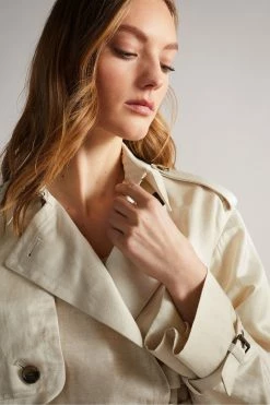 Ted Baker Natural Saila Contrast Trench Jacket -TED BAKER Sales Store unnamed file 2612