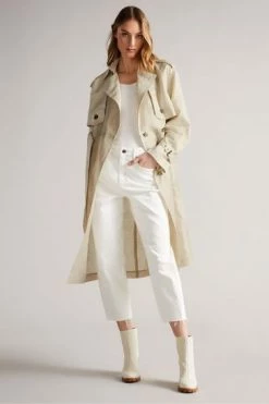 Ted Baker Natural Saila Contrast Trench Jacket -TED BAKER Sales Store unnamed file 2614