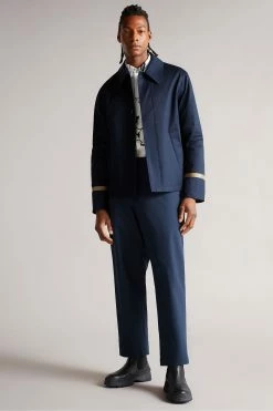 Ted Baker Dk-Navy Blue Marden Short Bonded Jacket -TED BAKER Sales Store unnamed file 2623