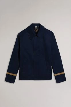 Ted Baker Dk-Navy Blue Marden Short Bonded Jacket -TED BAKER Sales Store unnamed file 2625