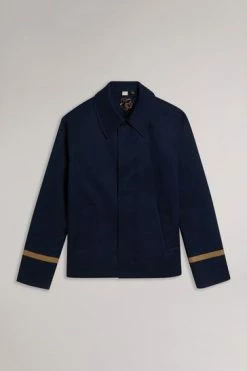 Ted Baker Dk-Navy Blue Marden Short Bonded Jacket -TED BAKER Sales Store unnamed file 2628