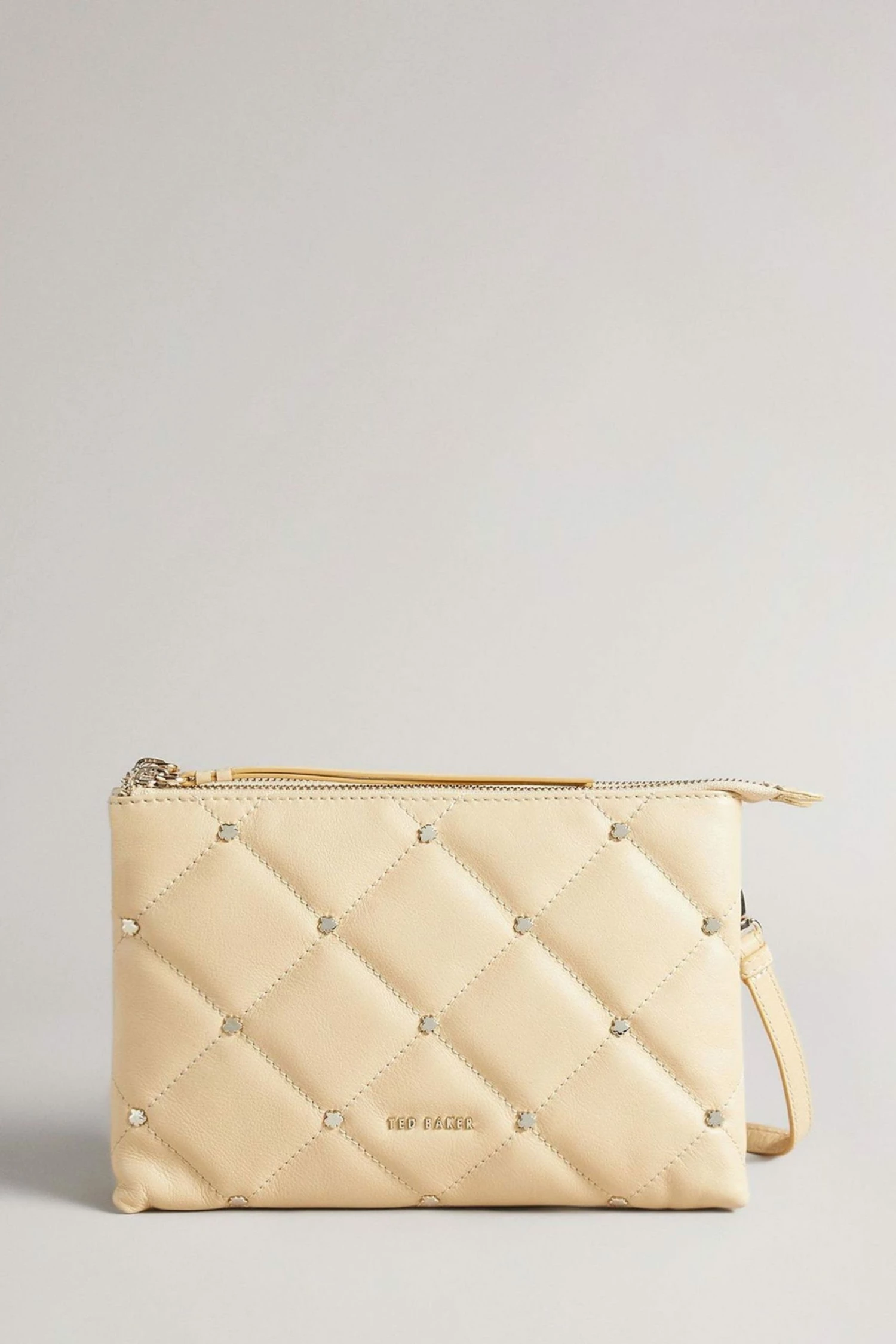 Ted Baker Natural Parrker Quilted Studded Mini Cross-Body Bag 3 Ted Baker Natural Parrker Quilted Studded Mini Cross-Body Bag