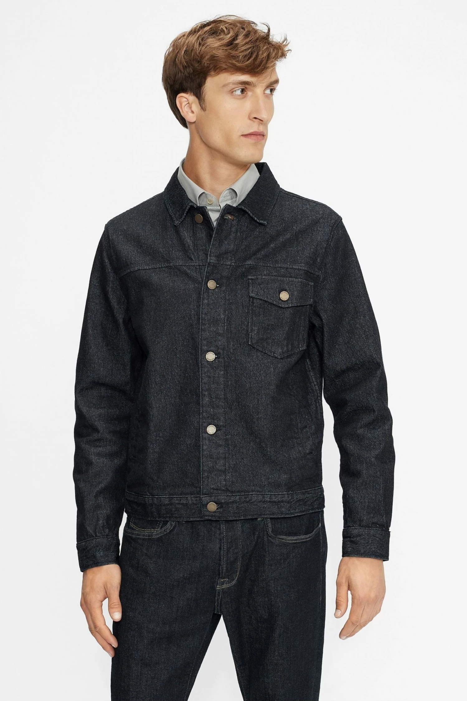 Ted Baker Blue Guitar Rinse Wash Raw Denim Jacket 3 Ted Baker Blue Guitar Rinse Wash Raw Denim Jacket