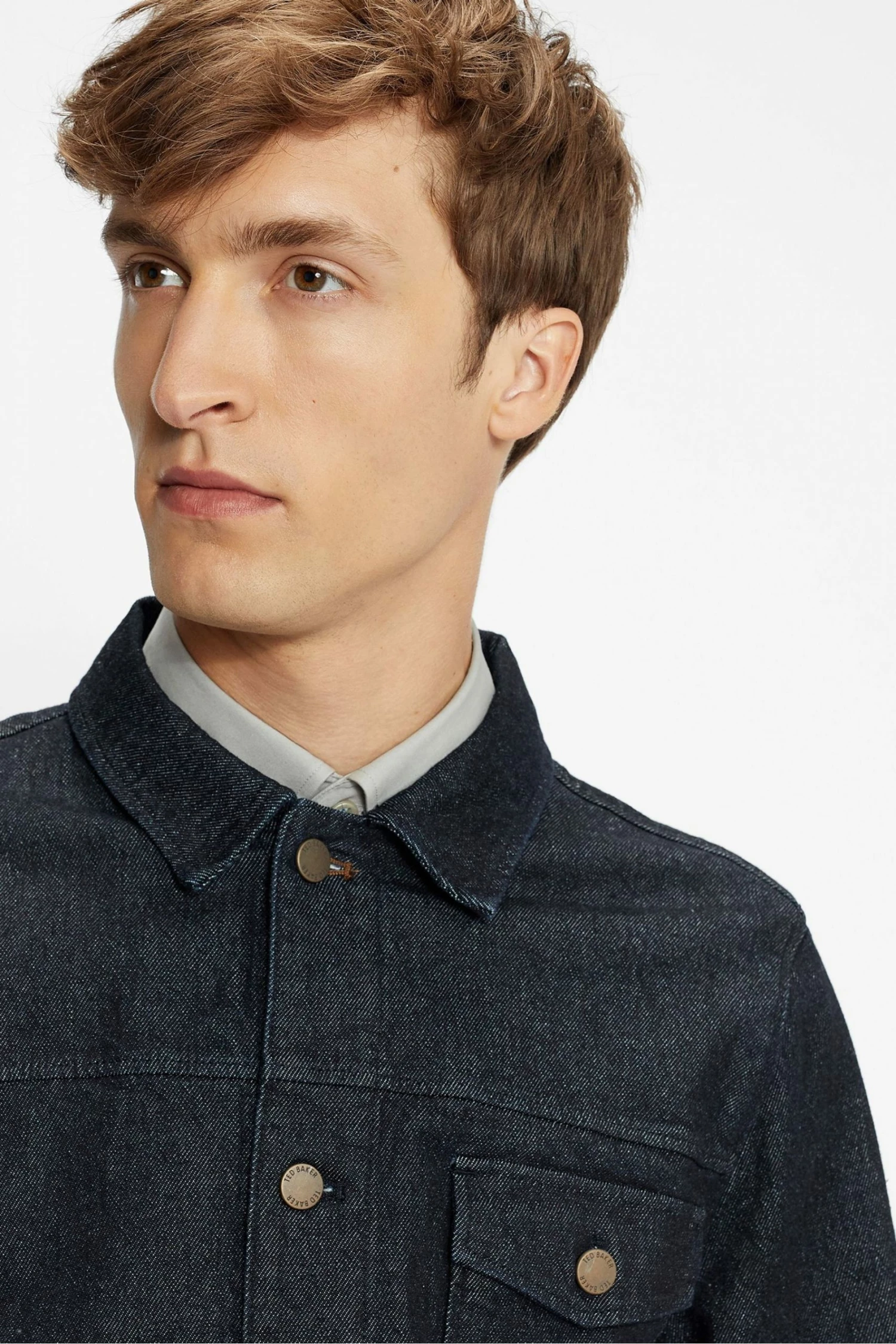 Ted Baker Blue Guitar Rinse Wash Raw Denim Jacket 6 Ted Baker Blue Guitar Rinse Wash Raw Denim Jacket - Image 4