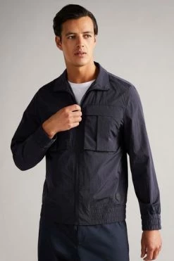 Ted Baker Mens Blue Balta Lightweight Funnel Neck Bomber Jacket -TED BAKER Sales Store unnamed file 2703