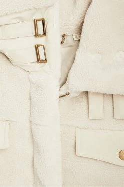 Ted Baker Liilla Cream Mixed Fabric Borj Padded Jacket -TED BAKER Sales Store unnamed file 2712