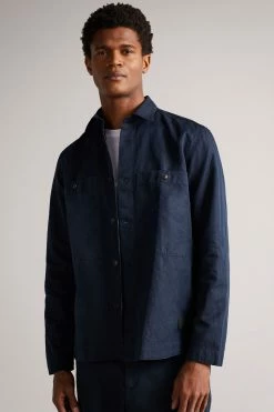 Ted Baker Amoret Navy Harrington Shacket