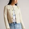 Ted Baker Cream Jozlyn Ivory Cropped Quilted Leather Jacket -TED BAKER Sales Store unnamed file 2753