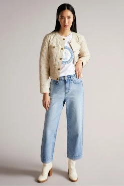 Ted Baker Cream Jozlyn Ivory Cropped Quilted Leather Jacket 11 Ted Baker Cream Jozlyn Ivory Cropped Quilted Leather Jacket -TED BAKER Sales Store unnamed file 2756