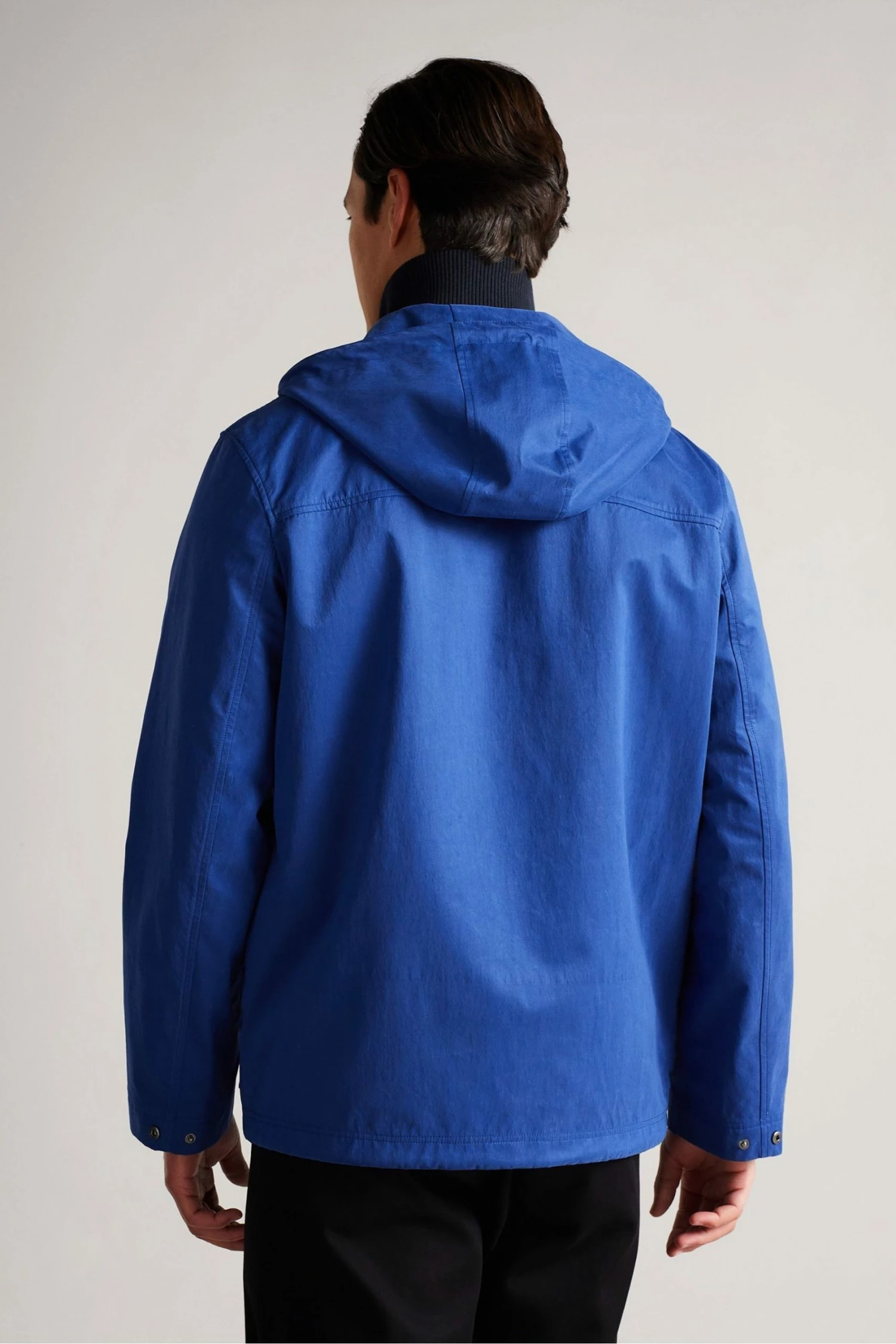 Ted Baker Litton Blue Textured Hooded Jacket 4 Ted Baker Litton Blue Textured Hooded Jacket - Image 2