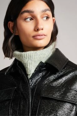 Ted Baker Black Foziey Textured Vinyl Field Jacket 9 Ted Baker Black Foziey Textured Vinyl Field Jacket -TED BAKER Sales Store unnamed file 2775