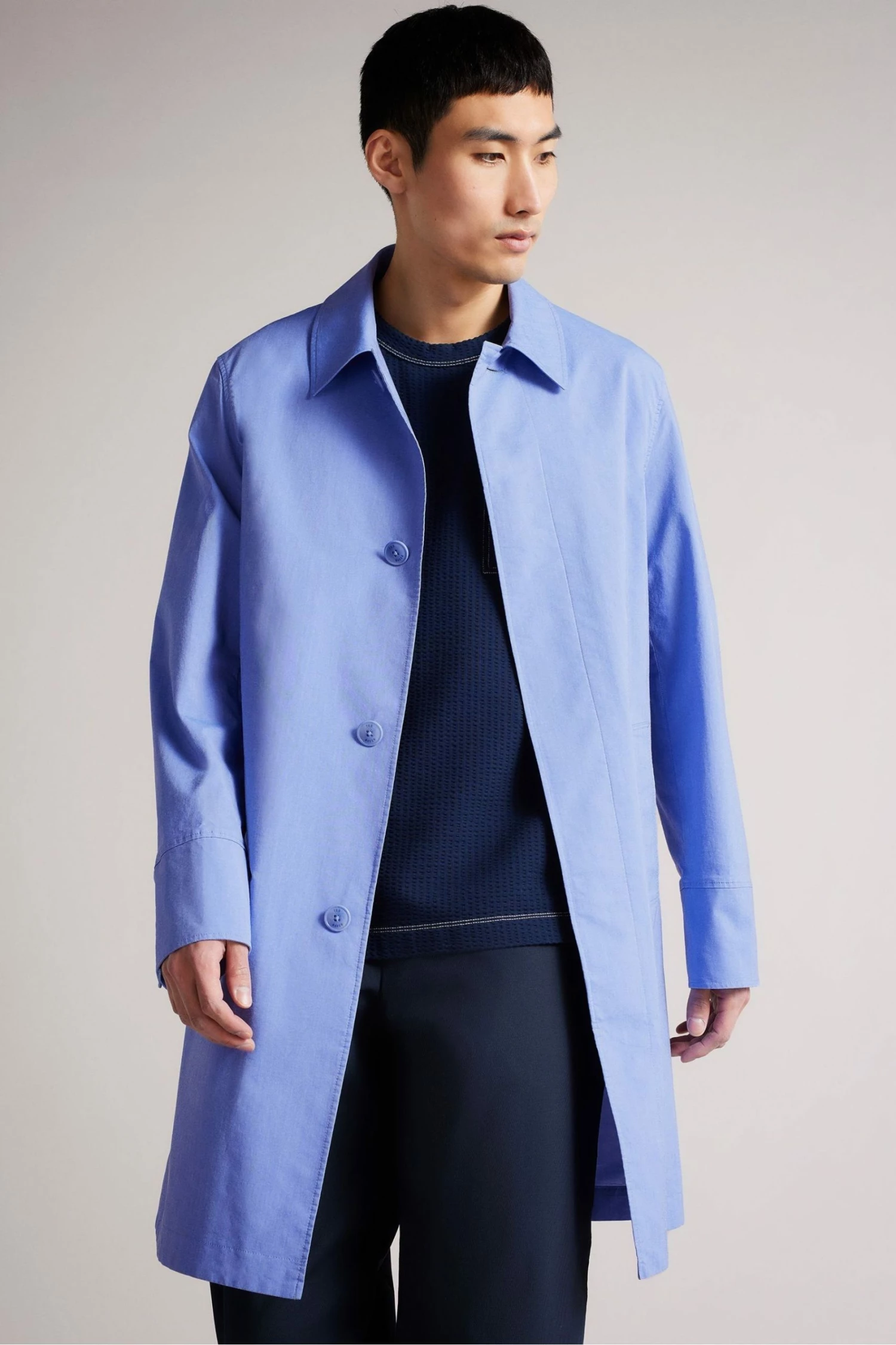 Ted Baker Ordie Blue Shot Cotton Mac 3 Ted Baker Ordie Blue Shot Cotton Mac
