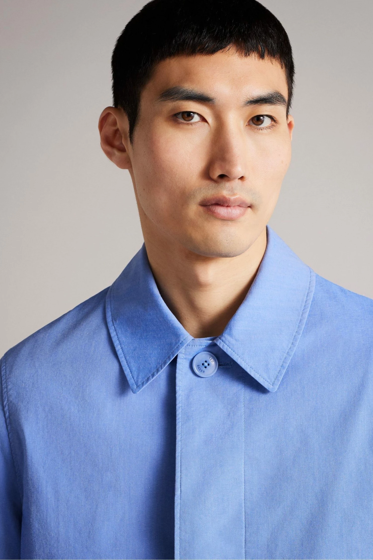 Ted Baker Ordie Blue Shot Cotton Mac 6 Ted Baker Ordie Blue Shot Cotton Mac - Image 4