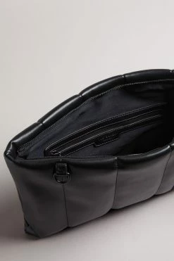 Ted Baker Black Pu Vertically Quilted Oversized Clutch Bag -TED BAKER Sales Store unnamed file 279