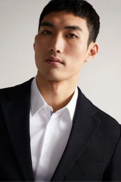 Ted Baker Kei Blue Long Sleeved Slim Fit Honeycomb Blazer -TED BAKER Sales Store unnamed file 2792