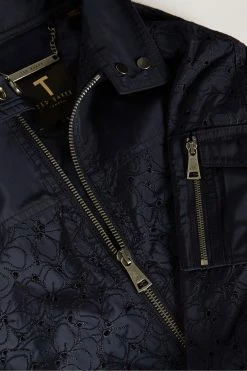 Ted Baker Navy Blue Larsine Coated Lace Jacket -TED BAKER Sales Store unnamed file 2798