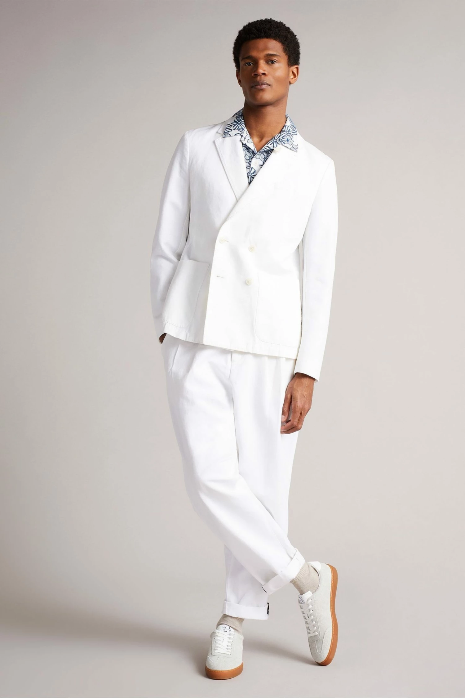 Ted Baker Ithon White Ottoman Double Breasted Blazer 5 Ted Baker Ithon White Ottoman Double Breasted Blazer - Image 3