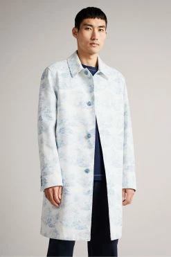 Ted Baker Horden Blue Printed Mac Jacket